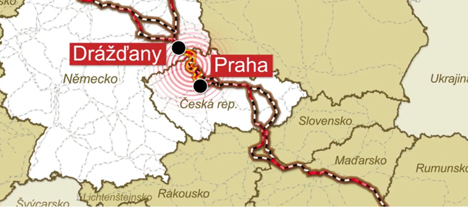Merkelová v Praze podpořila výstavbu vysokorychlostní trati Praha - Drážďany