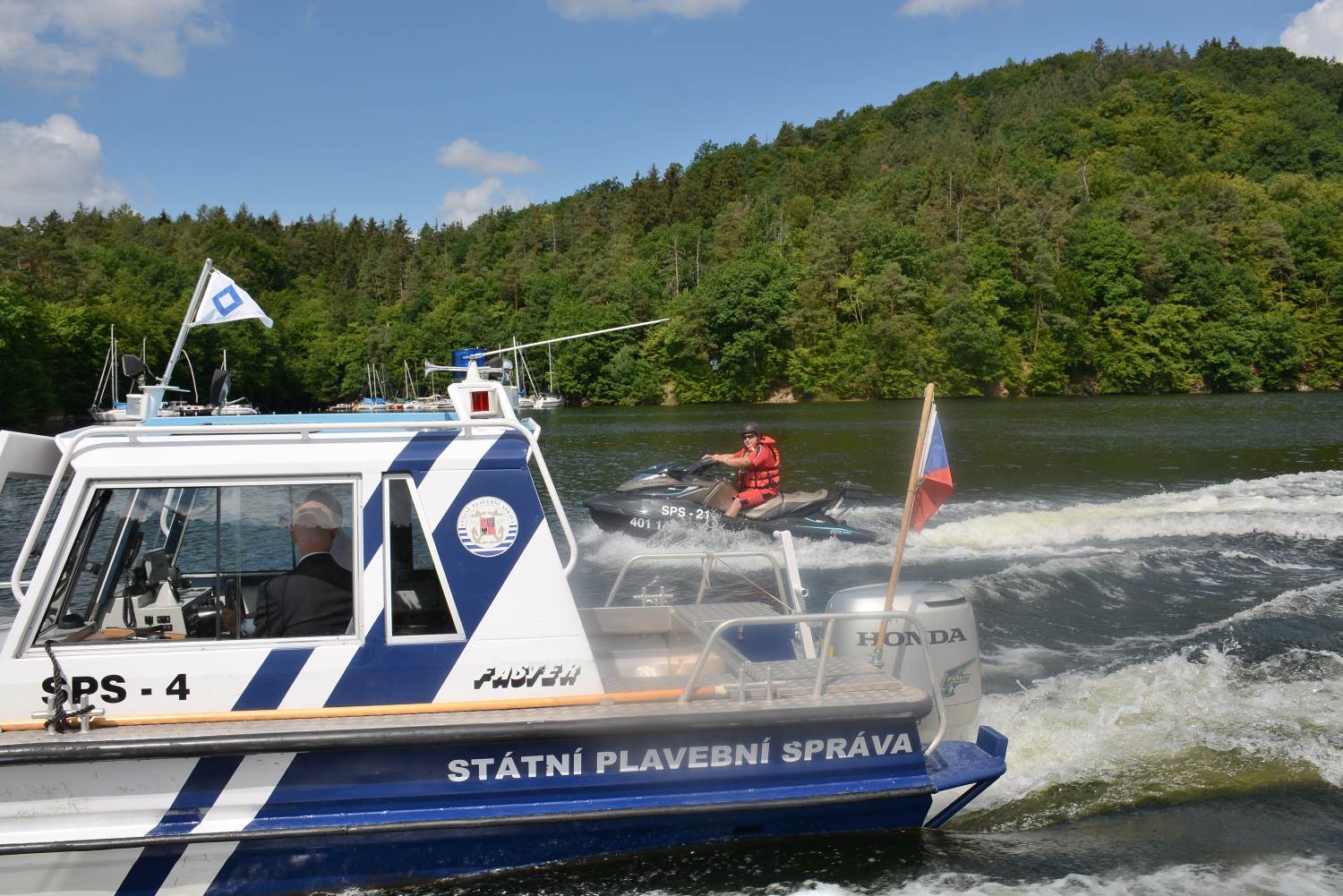 Limited navigational sections at Slapy during summer holidays