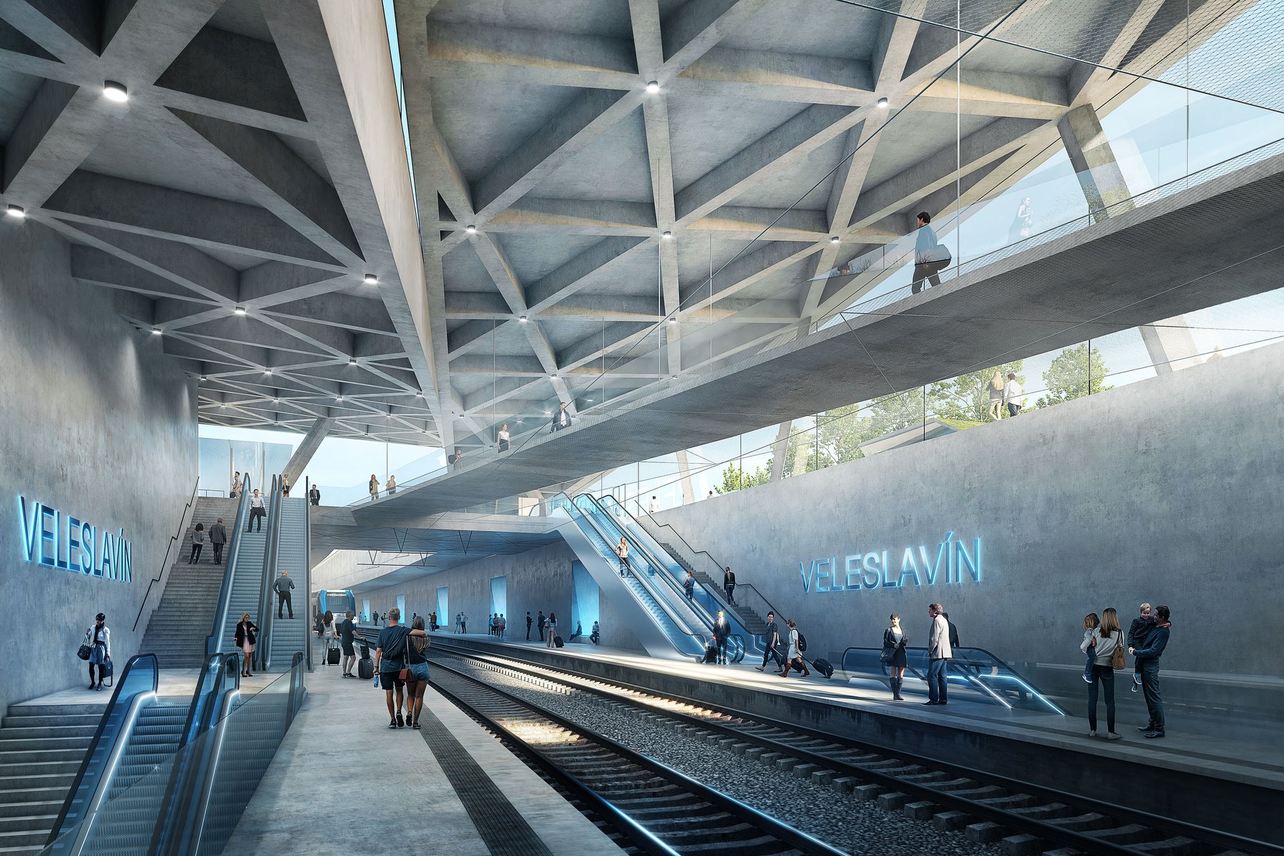 Výstava představí architektonické návrhy stanice Praha-Veleslavín